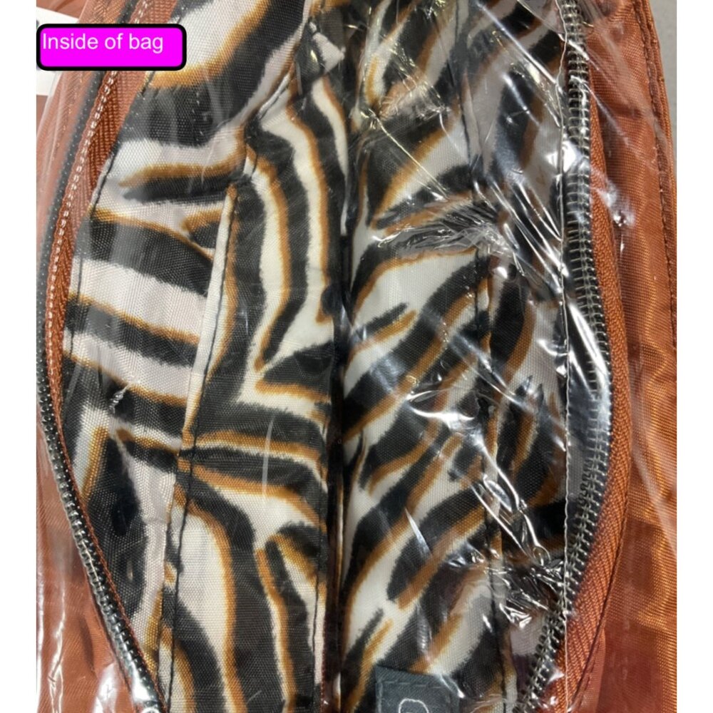 Lug Skyliner Tote Bag for Women, Copper Brown Polyester with Zip Pocket and Trol - Picture 7 of 8